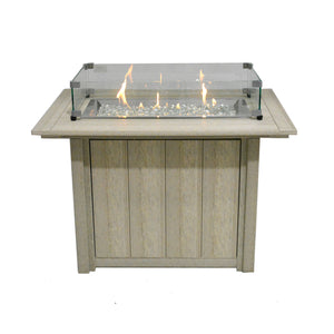 Poly Lumber 37" x 28" Gas Fire Pit Chat Table