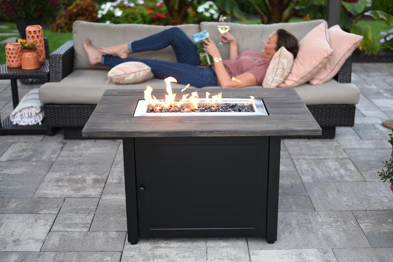 Rustic 42x30 Fire Table