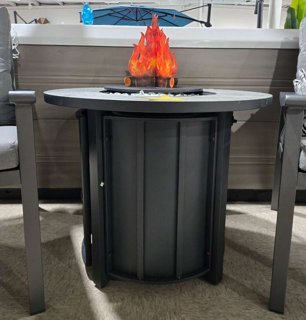 30" Round Wood Look Tile Top