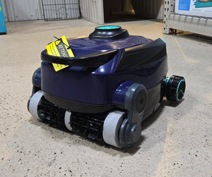 Simple Blue Aqua Tracker Robotic Vacuum