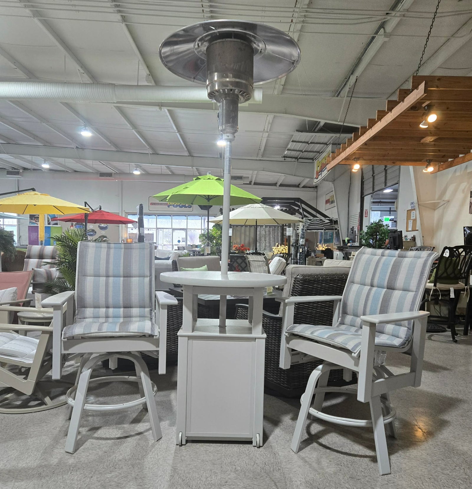 Leeward MGP Sling Counter Chair and Fire Set