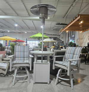 Leeward MGP Sling Counter Chair and Fire Set