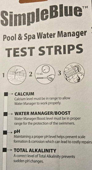 Simple Blue Pool & Spa Water Manager | Test Strips