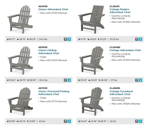 POLYWOOD™ Adirondack Chair collection