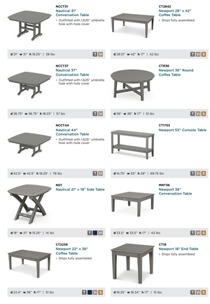 POLYWOOD™ Accent and Side Tables