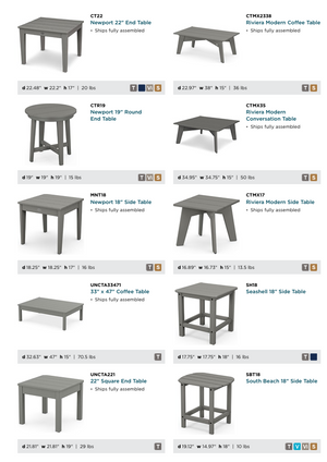 POLYWOOD™ Accent and Side Tables