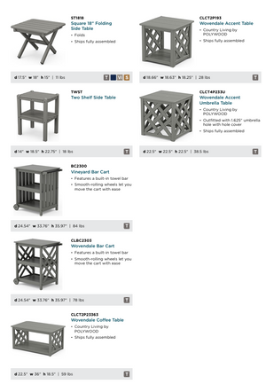 POLYWOOD™ Accent and Side Tables