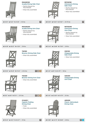POLYWOOD™ Dining Height Table and Chairs | Mix and Match!