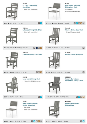POLYWOOD™ Dining Height Table and Chairs | Mix and Match!