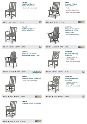 POLYWOOD™ Dining Height Table and Chairs | Mix and Match!