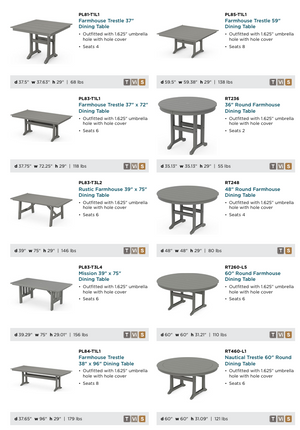 POLYWOOD™ Dining Height Table and Chairs | Mix and Match!