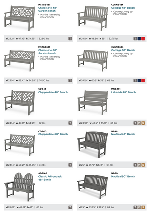 POLYWOOD™ Garden Chairs | Benches | Gliders | Swings