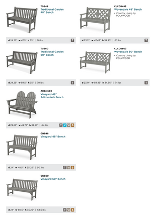 POLYWOOD™ Garden Chairs | Benches | Gliders | Swings