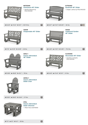 POLYWOOD™ Garden Chairs | Benches | Gliders | Swings