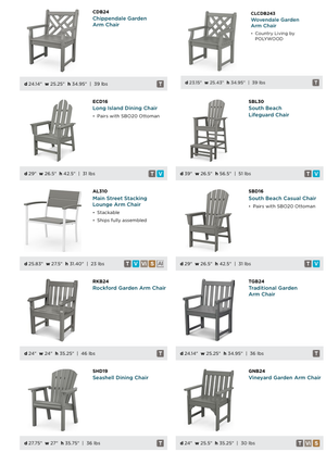 POLYWOOD™ Garden Chairs | Benches | Gliders | Swings