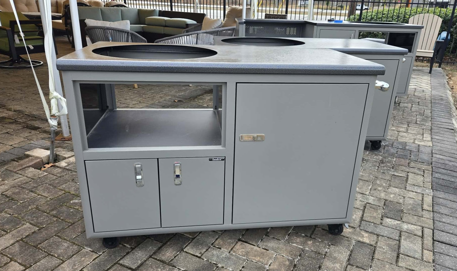 Challenger Big Green Egg Cart - Leisure Depot