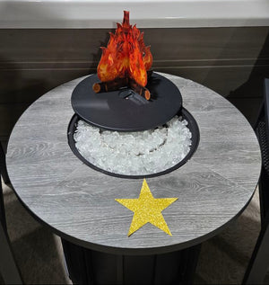 30" Round Wood Look Tile Top