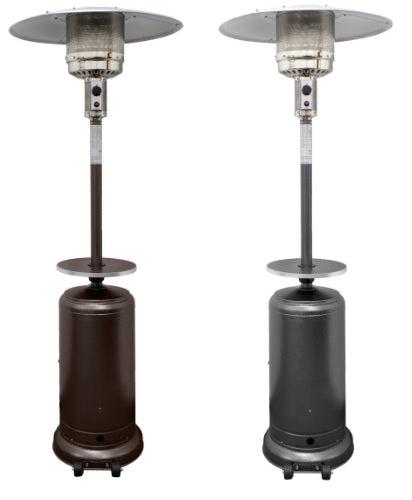 Tall Outdoor Patio Heater with Table - Hammered Finish - Drop ship only