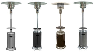 Tall Outdoor Patio Heater with Table- Stainless Steel Finish