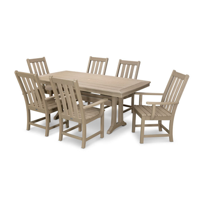 POLYWOOD™ Vineyard Dining with Bench Vintage Finish