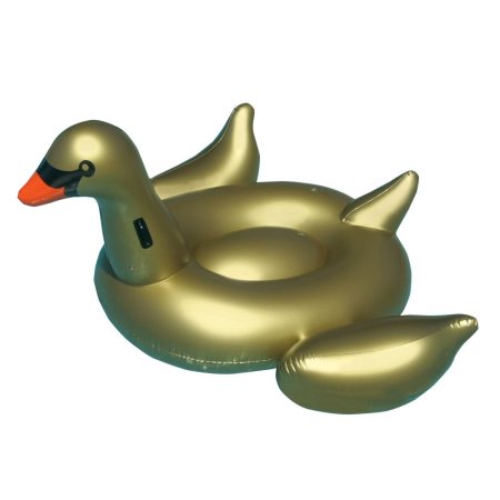 Giant Golden Goose inflatable ride on pool float