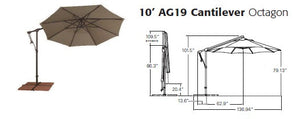Umbrella - 10' Cantilever