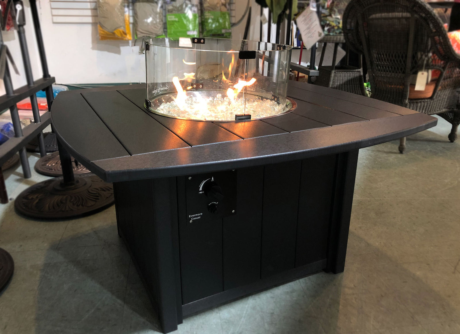 Poly Lumber 44" Gas Fire Chat Table