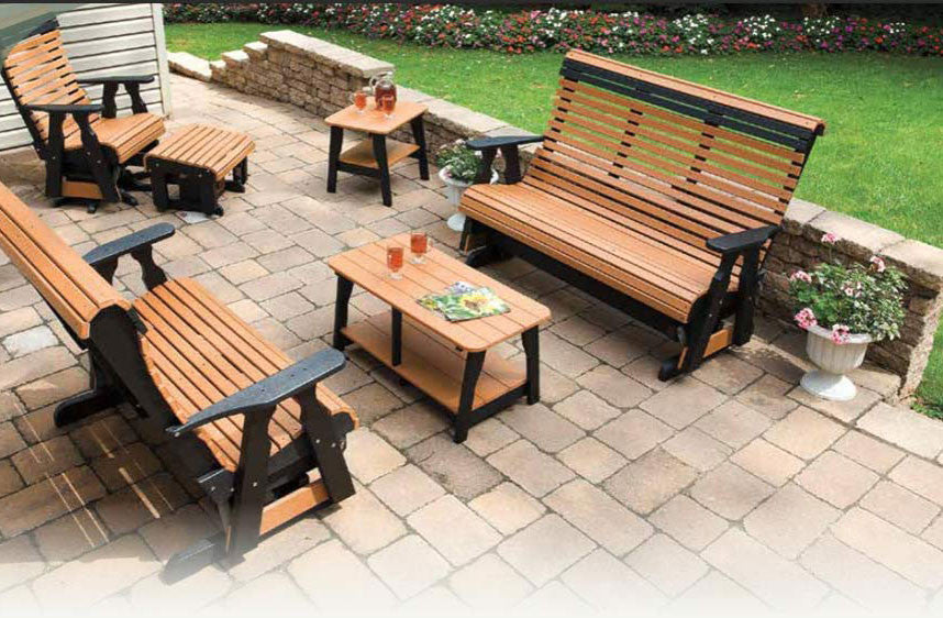 Amish made rollback poly lumber lawn furniture