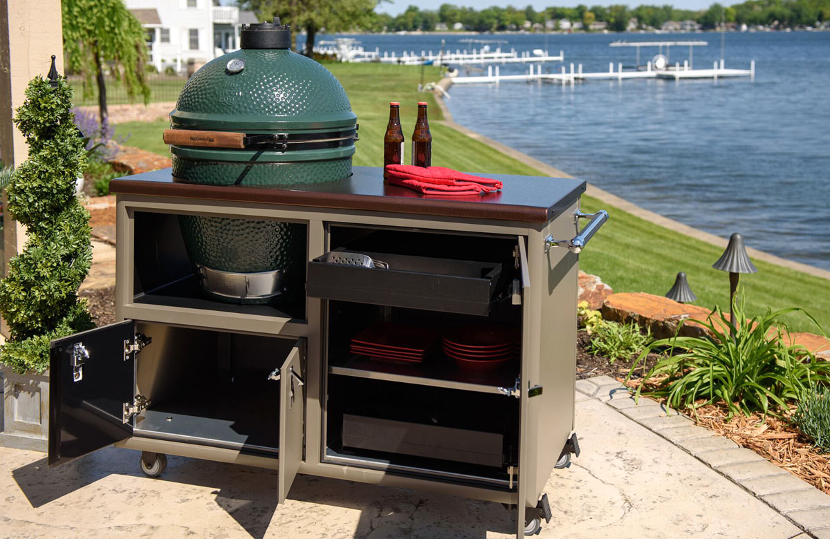Challenger Big Green Egg Cart - Leisure Depot