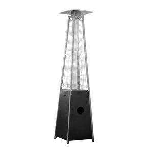 Tall Quartz Glass Tube Heater - Matte Black