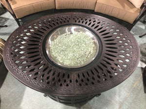 Mayfair Oval Gas Fire Table
