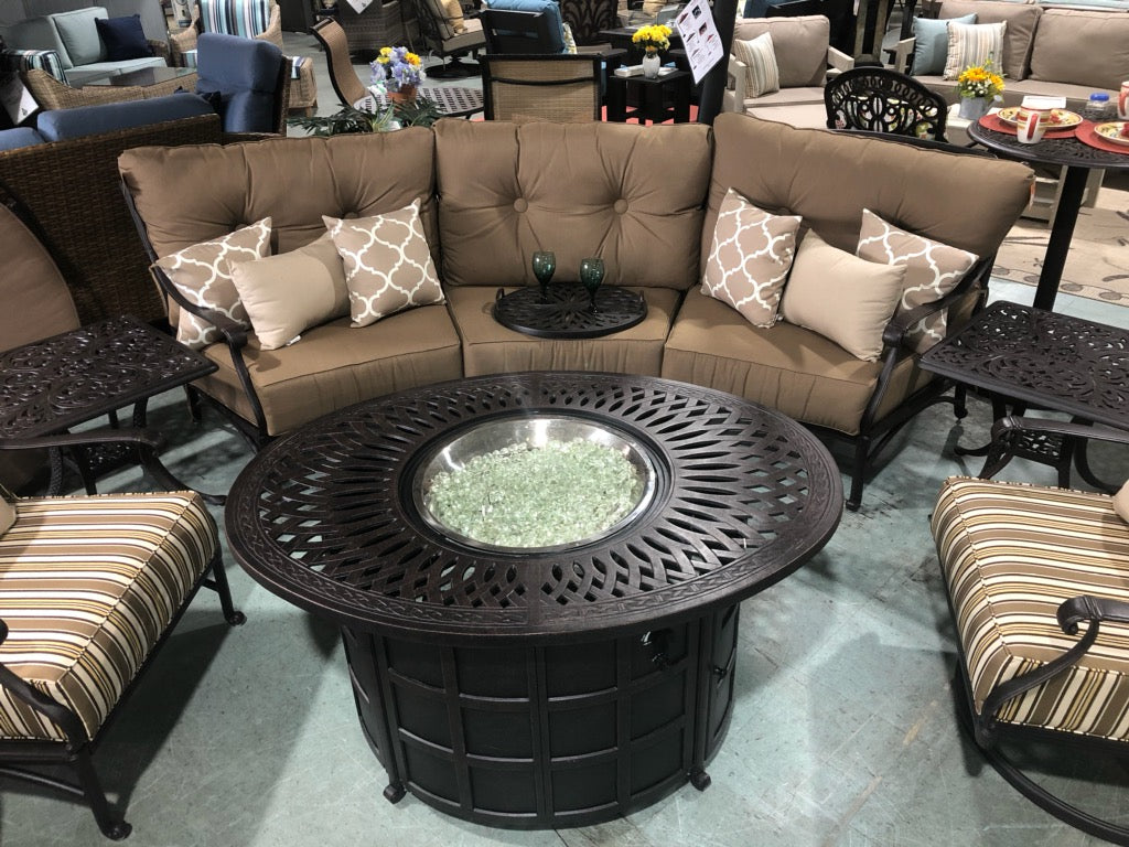 Mayfair Oval Gas Fire Table