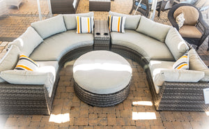 Curved Sectional with Ottoman - Available to Order