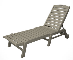 POLYWOOD™ Nautical Armless Chaise Lounge With Wheels