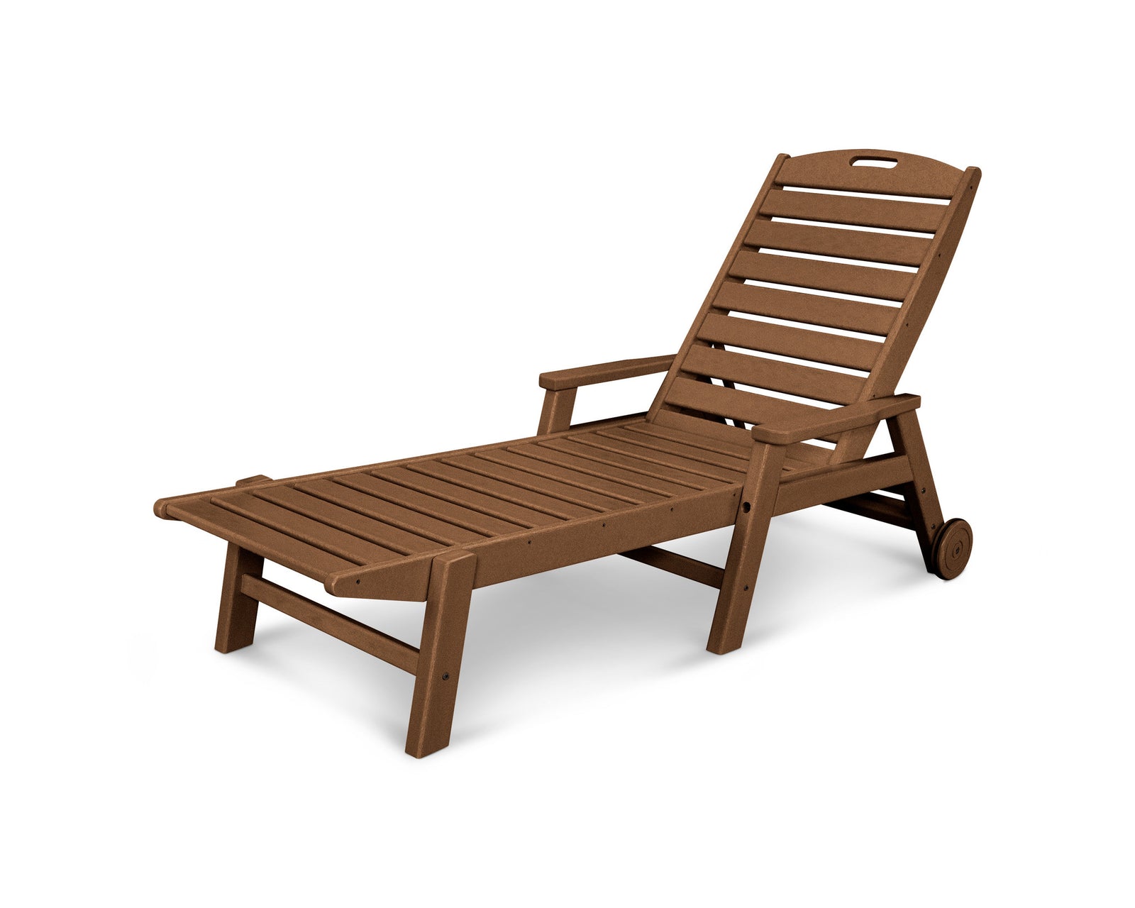 POLYWOOD™ Nautical Chaise Lounge With Arms and Wheels