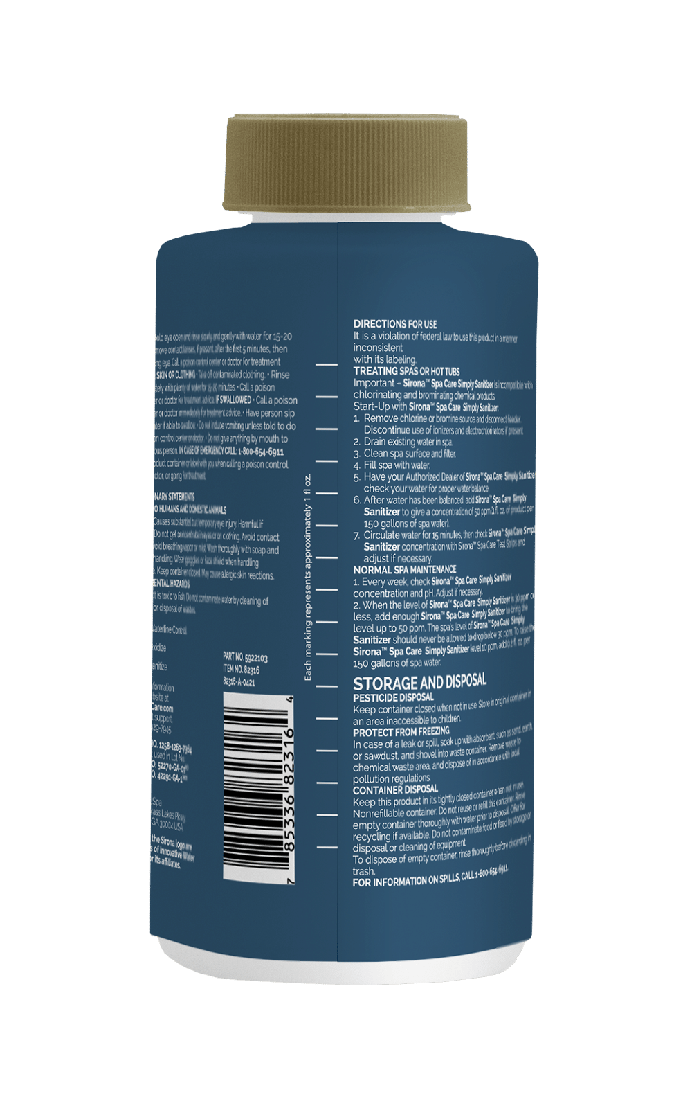 Sirona Spa Care Simply Sanitizer