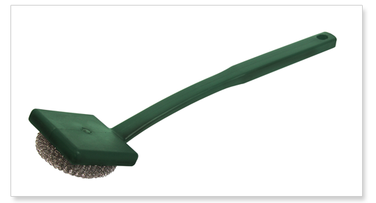 Big Green Egg Long Handle Mesh Steel Grill Scrubber