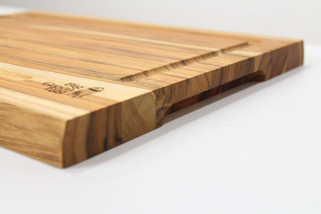 big green egg Teak Cutting Board front view