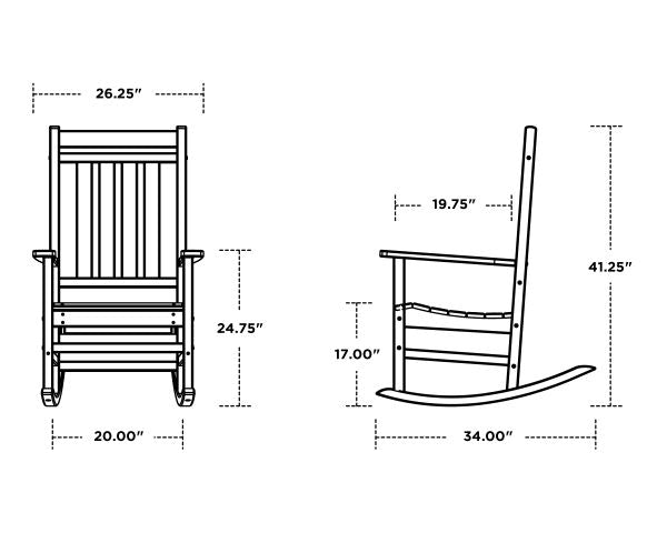 Polywood plantation best sale porch rocking chair