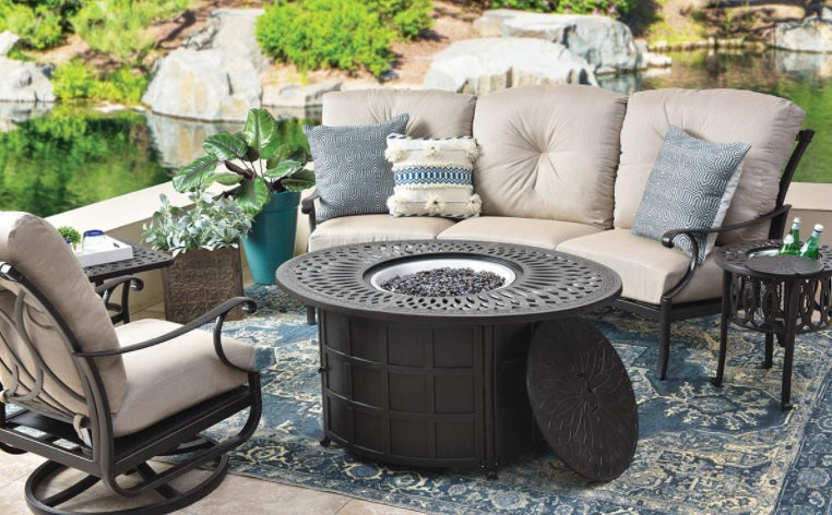 Mayfair Oval Gas Fire Table