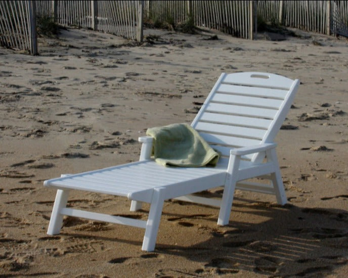 POLYWOOD™ Nautical Chaise Lounge w/ Arms Leisure Depot