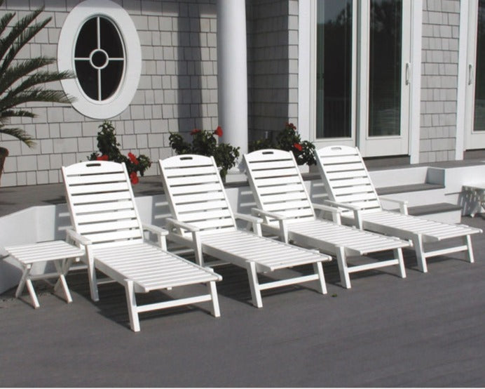 POLYWOOD™ Nautical Chaise Lounge w/ Arms